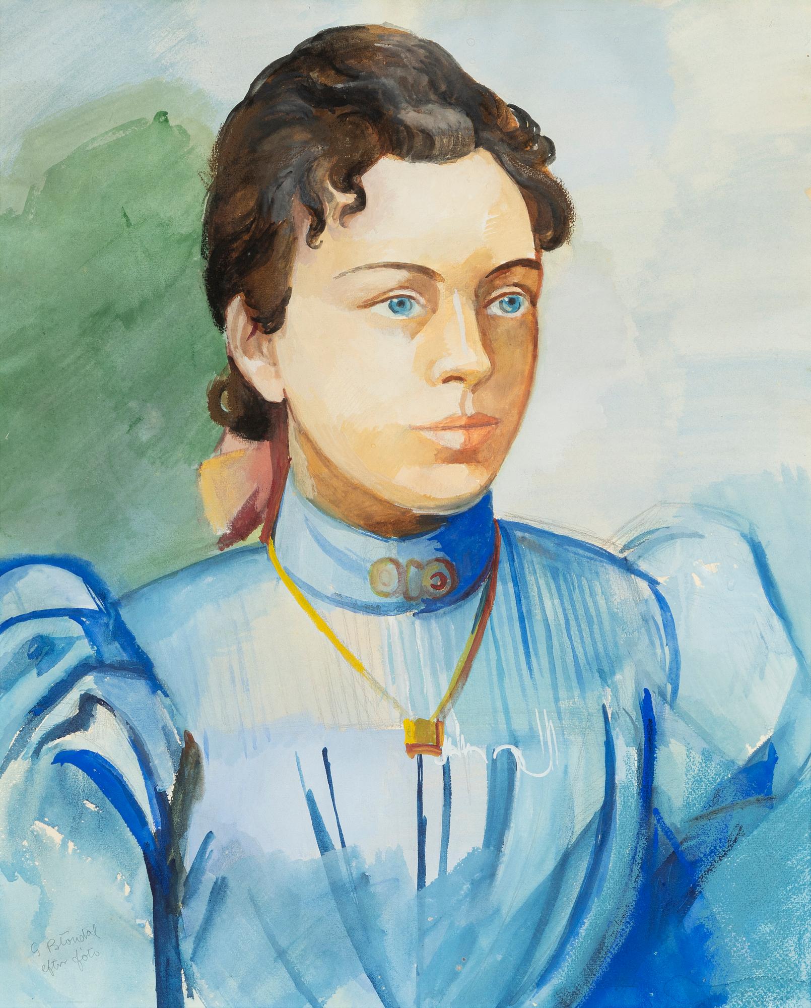 Gunnlaugur Blöndal, Portrait of Bertu Christiane Bagge.