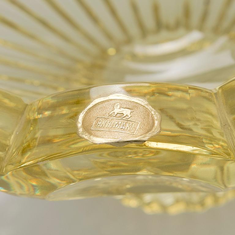 Aimo Okkolin, malja, "Kullero", signeerattu Aimo Okkolin Riihimäen Lasi Oy.