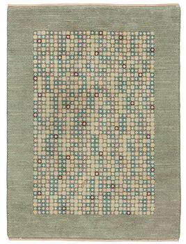 504. Barbro Nilsson, CARPET. "Falurabatten grön". Knotted pile. 255,5 x 188,5 cm. Signed AB MMF BN.