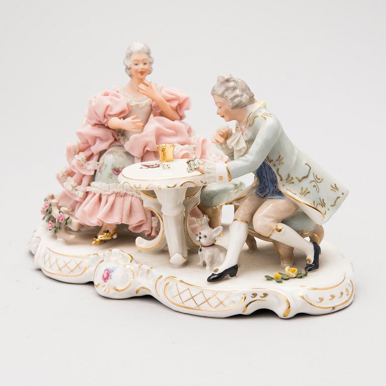 FIGURIN, porslin, Sandizell Höffner & Co, Tyskland 1900-talets senare hälft.
