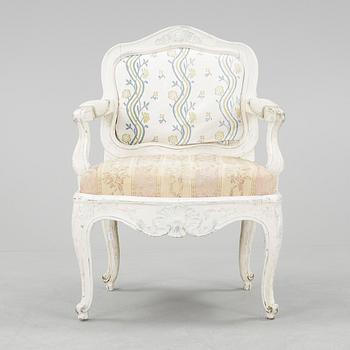 KARMSTOL, rokokostil, 1800-tal.