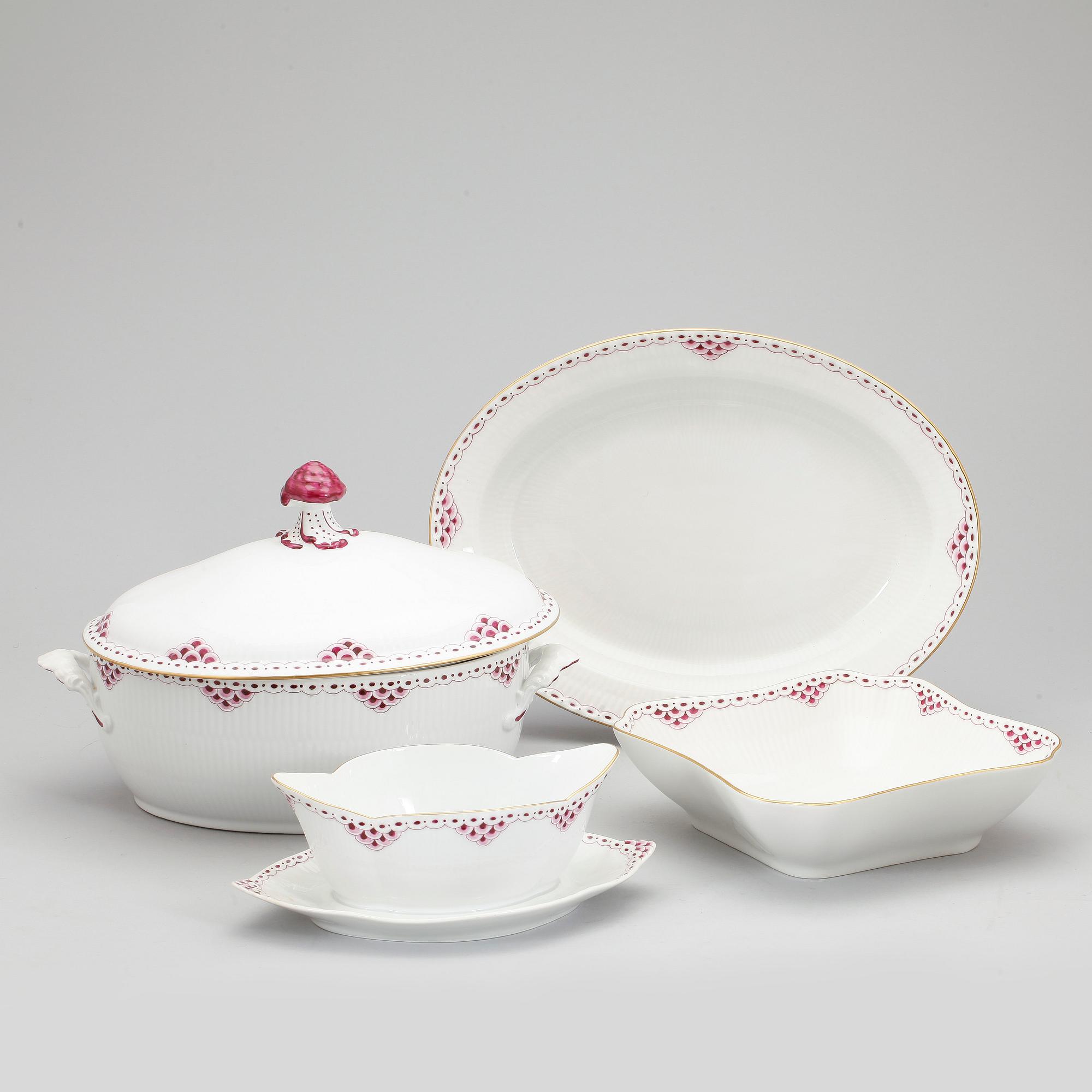 MATSERVIS, 29 delar, porslin, Royal Copenhagen, 1900-tal.