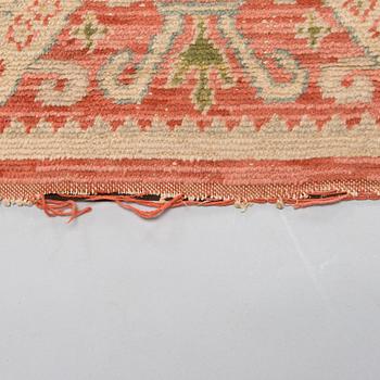 An antique Spanish figural rug, ca. 215x166 cm.