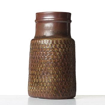 Stig Lindberg, a stoneware vase, Gustavsberg studio, Sweden 1969.