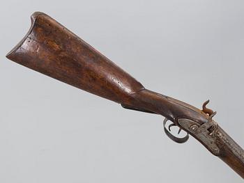 A rifle gun, 19th century,