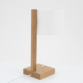 An oak and acrylic table light, Luxus, Vittsjö.