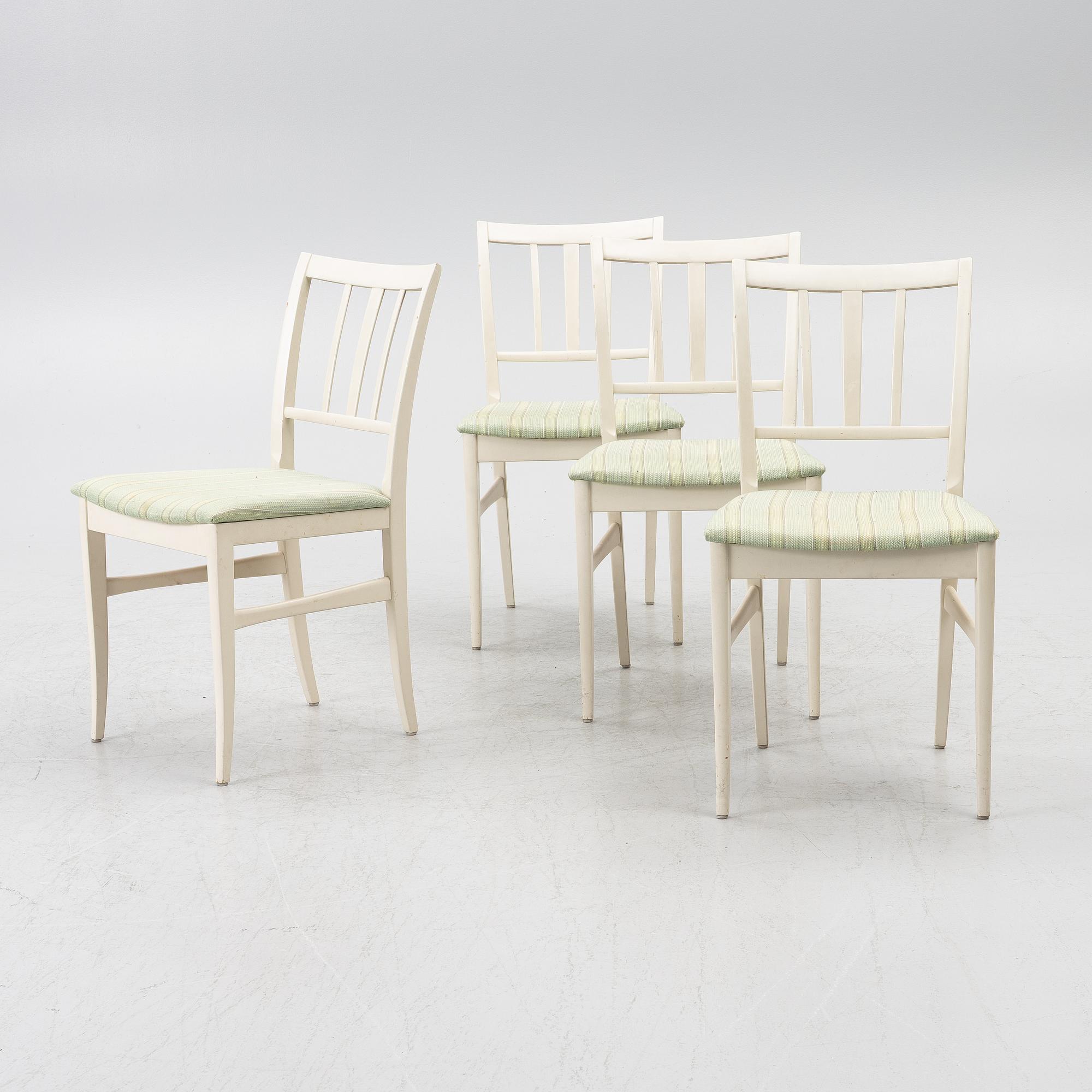 Carl Malmsten, chairs, 4 pcs, "Talavid", Waggeryds Möbelfabrik AB, second half of the 20th century.