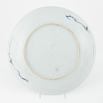 Five blue and white porcelain pieces, China, Qing dynasty, 18th-19th century.