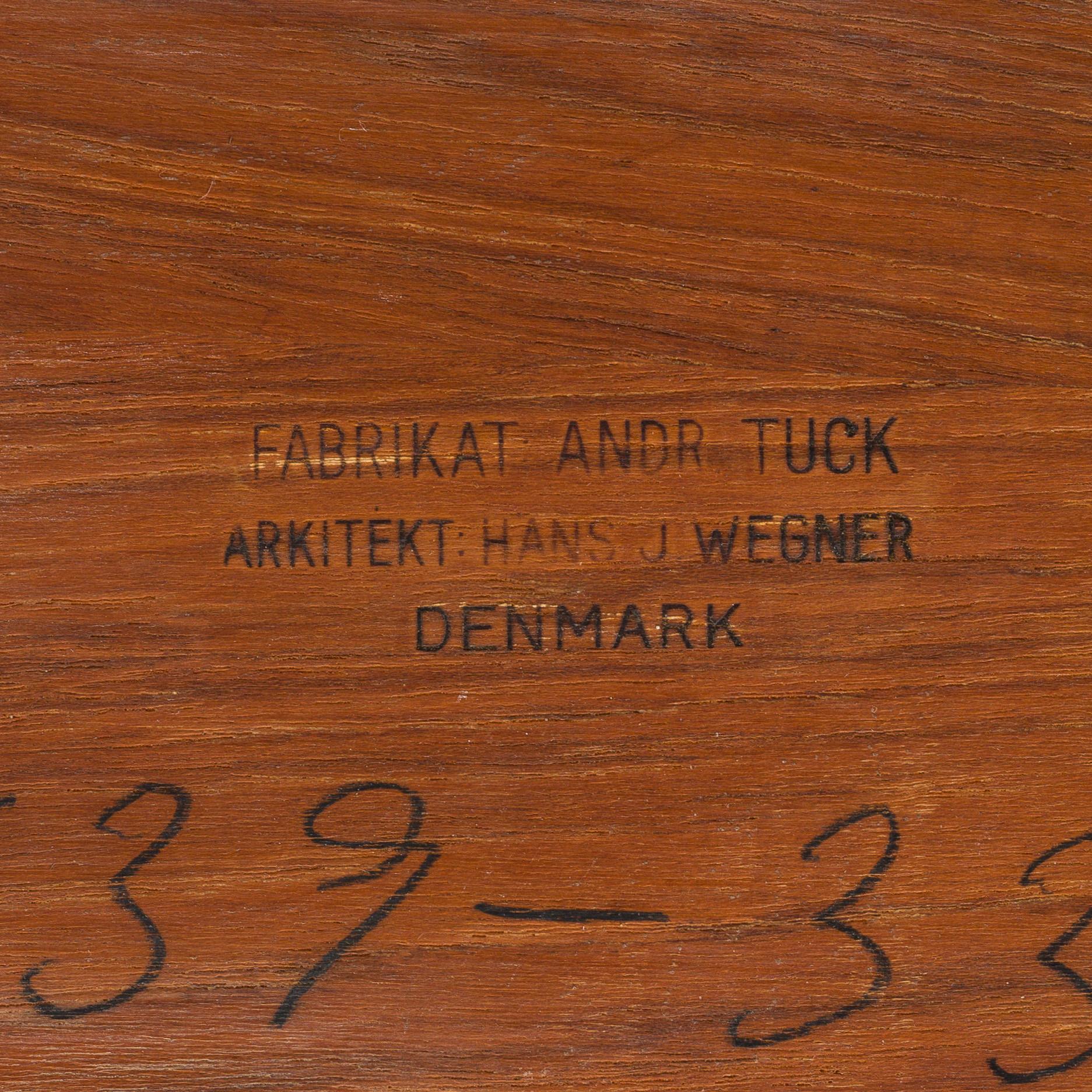 HANS J WEGNER, an oak sewing table, Andreas Tuck, Denmark.