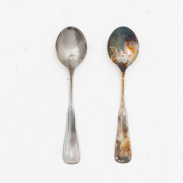 Eric Löfman, Coffee spoons, 12 pcs, silver, model "Uppsala", KG Markströms Guldsmeds Ab, Lidköping, among others 1959.