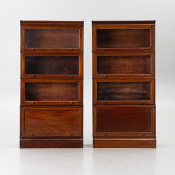 Bookcase, 8 modules. Early 20th century.