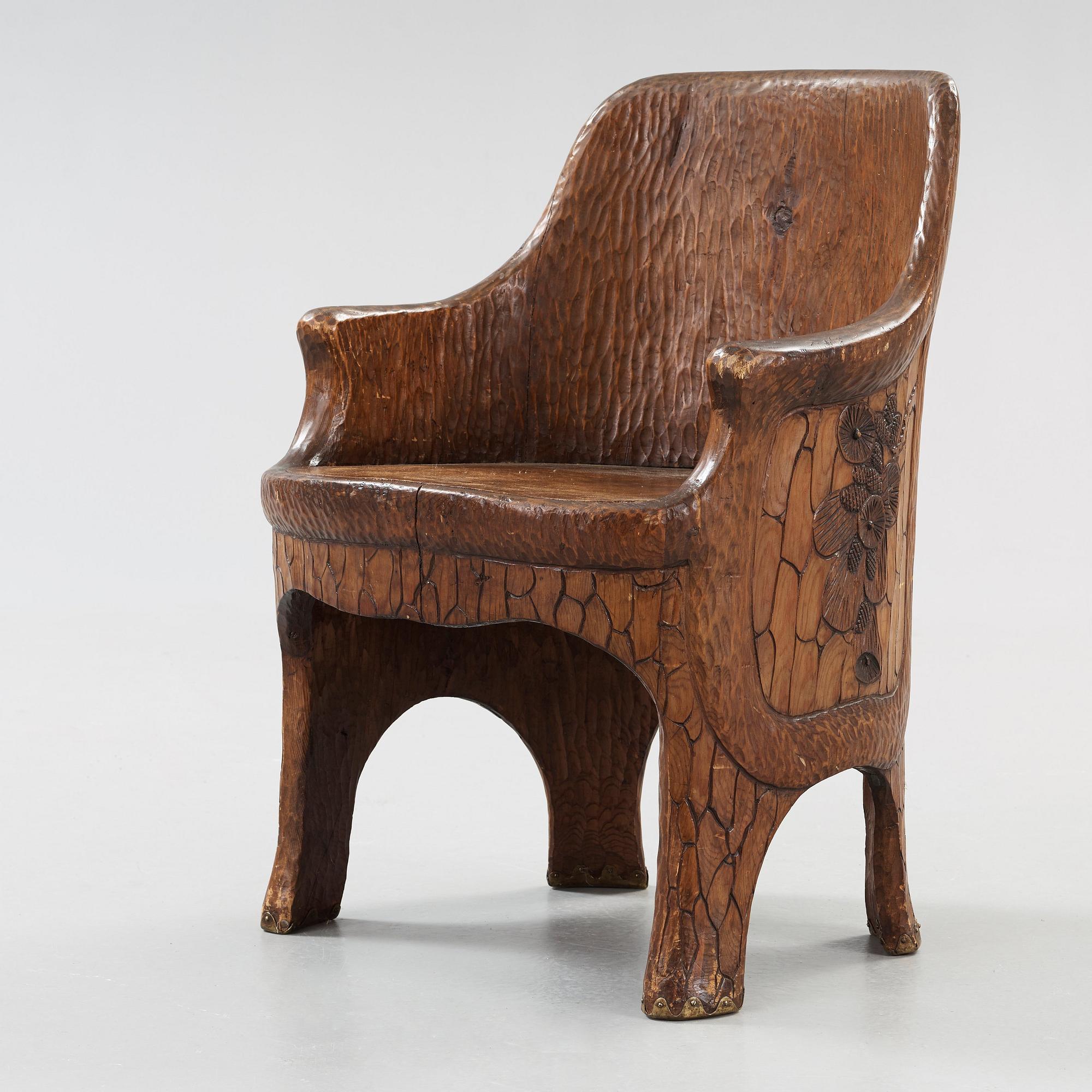 GUSTAF FJAESTAD, stabbestol, Adolf Swanson, Arvika 1908, jugend.
