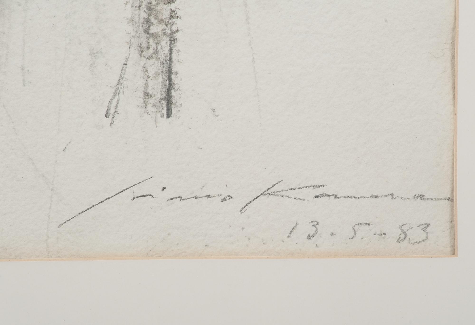 AIMO KANERVA, akvarell, sign. och dat. 13.5. -83.