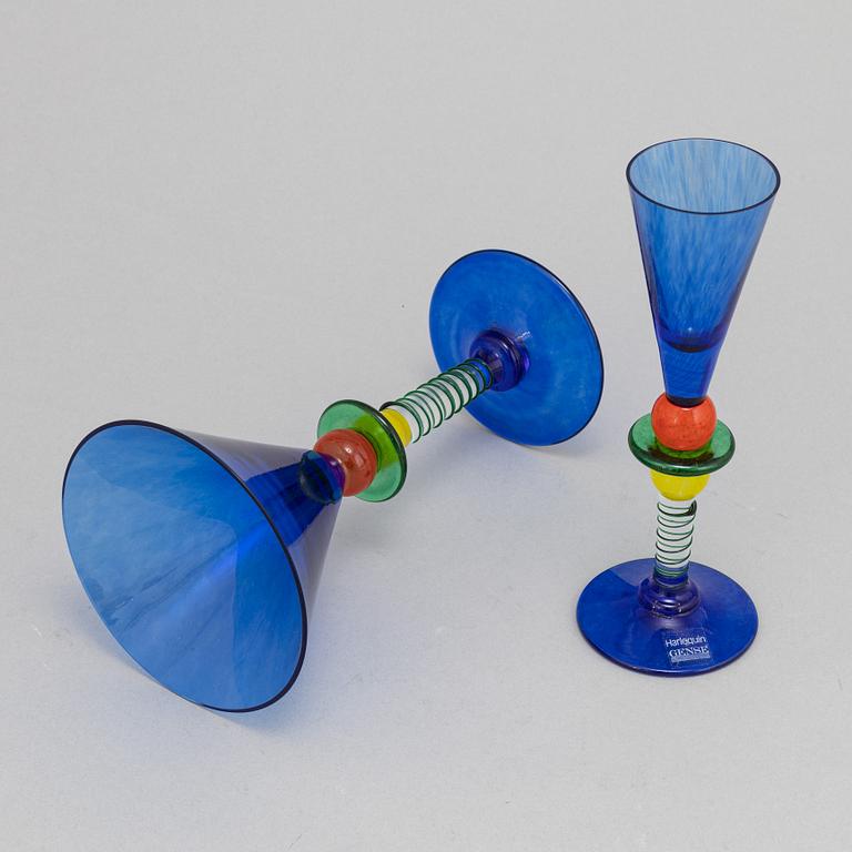 Berit Johansson, a 27-piece 'Harlequin' glass service, Gense.