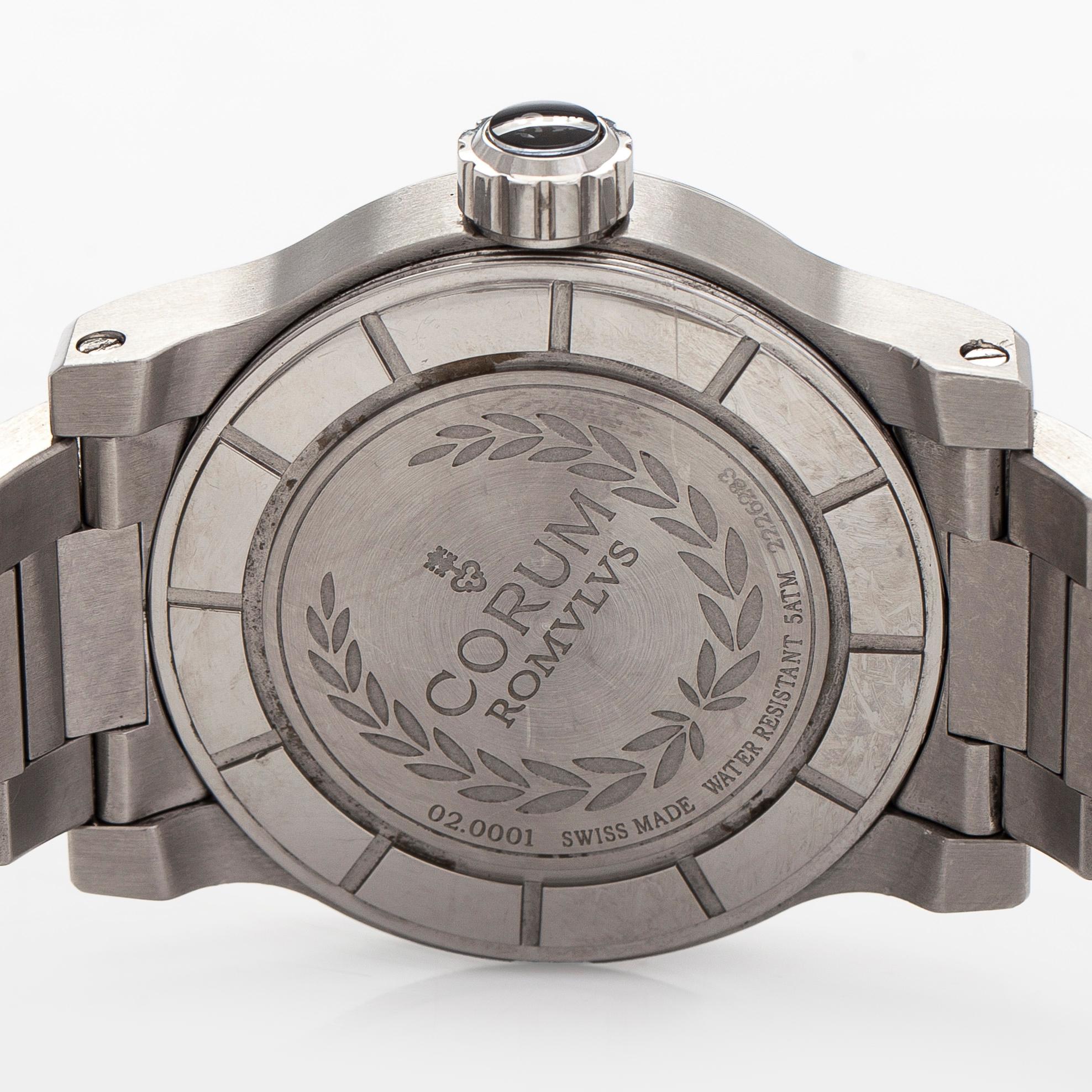 Corum, Romulus, wristwatch, 42 mm.