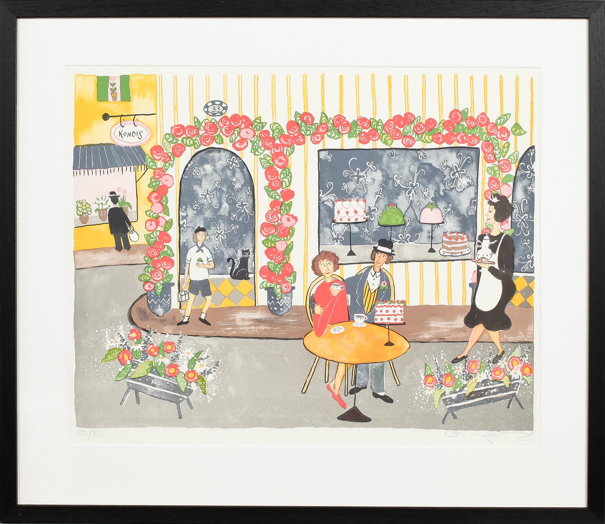 MARIKA LANG, litografi, signerad och numrerad 350/350.