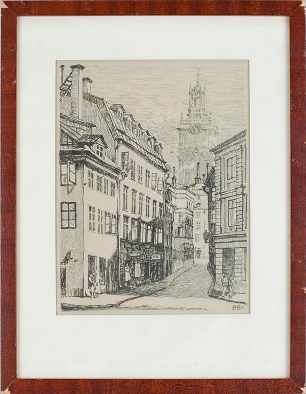 BERTIL BULL HEDLUND, litografi, monogramsignerad och daterad 43.