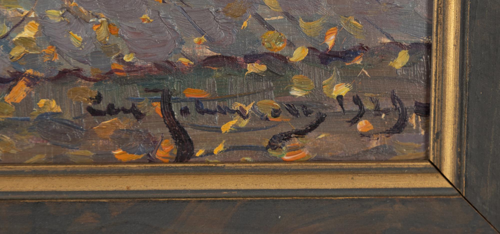Carl Johansson, oil on panel, signed and dated 1929.