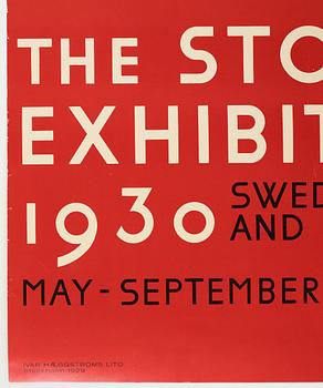 Sigurd Lewerentz, poster from 'The Stockholm exhibition 1930' reprinted in 1976.