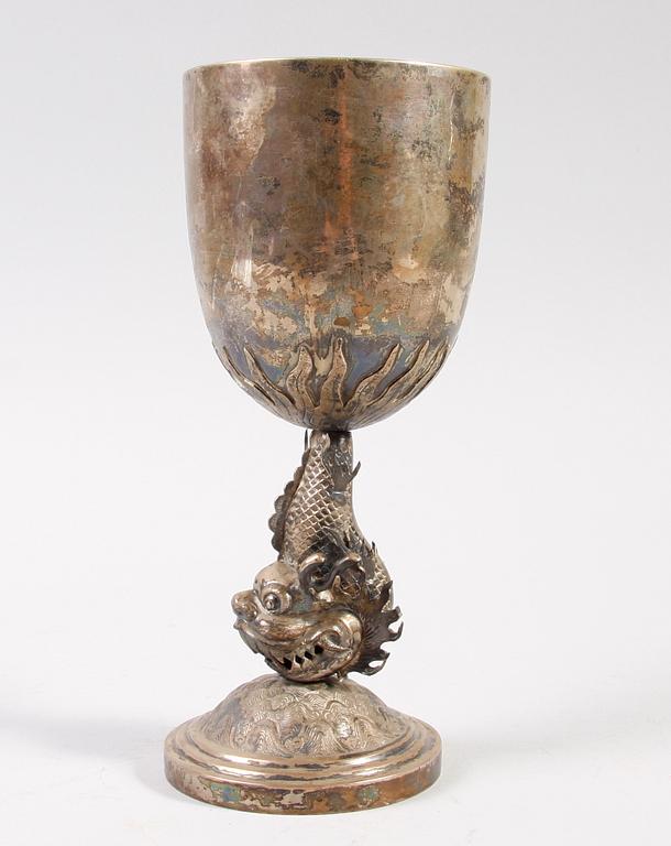 BÄGARE, silver, orientalisk, 1900-tal.