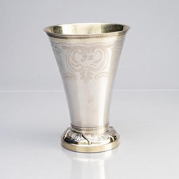 Olof Yttraeus, bägare, silver, Uppsala 1785. Gustaviansk.