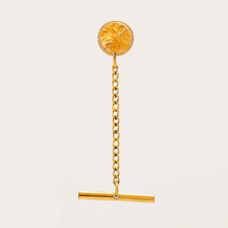Björn Weckström pin "Pirunpyörä/Trollhjul" 18K gold, Lapponia.