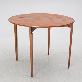 A Gustavian style card table, 19th century.