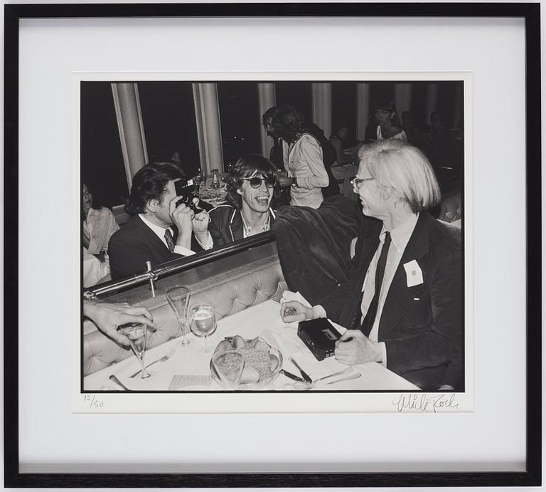 Mick Rock, "Mick Jagger and Andy Warhol, NYC, 1978".