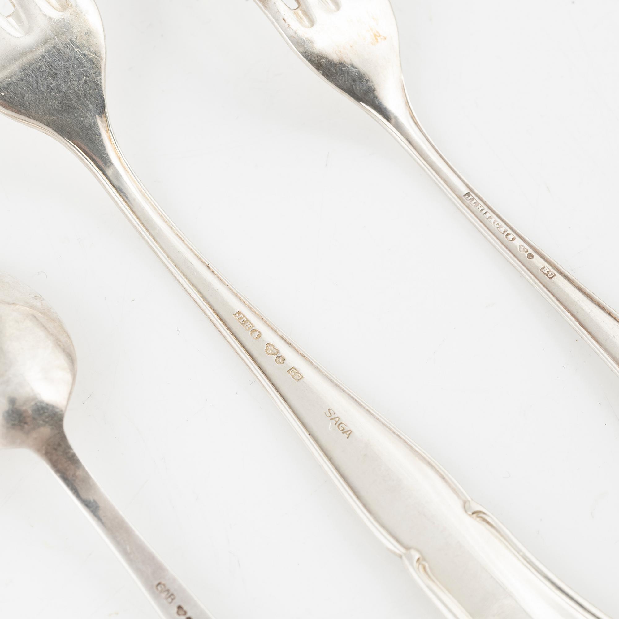 A Swedish silver cutlery set, 113 pieces, marks of  GAB, Stockholm 1950s.