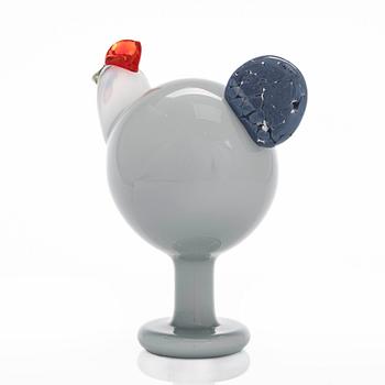 Oiva Toikka, A glass bird, 'Uuno', signed O. Toikka Iittala.