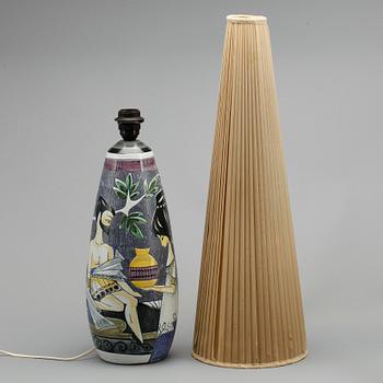 GOLVLAMPA, keramik. Marian Zawadzki, Tilgmans, monogramsignerad.