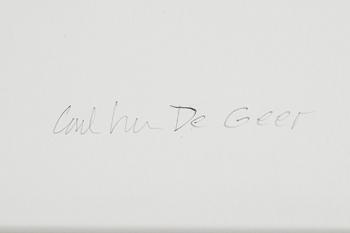 Carl Johan De Geer, lithograph in colours, signed 5/50.