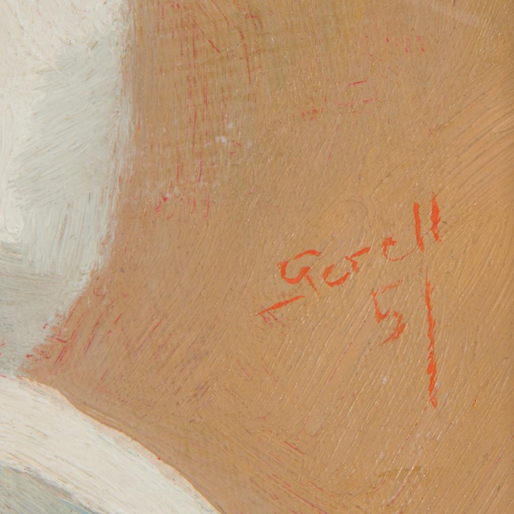GRETA GERELL, oil on board, signed and dated 51.
