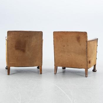 Armchairs, a pair Swedish Modern 1940s.