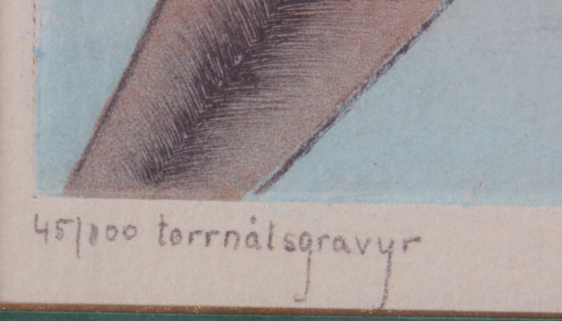 SVANBERG, MAX WALTER, torrnålsgravyr, sign o dat 1972, numr 45/100.