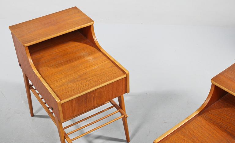 SÄNGBORD, ett par, 1950/1960-tal.