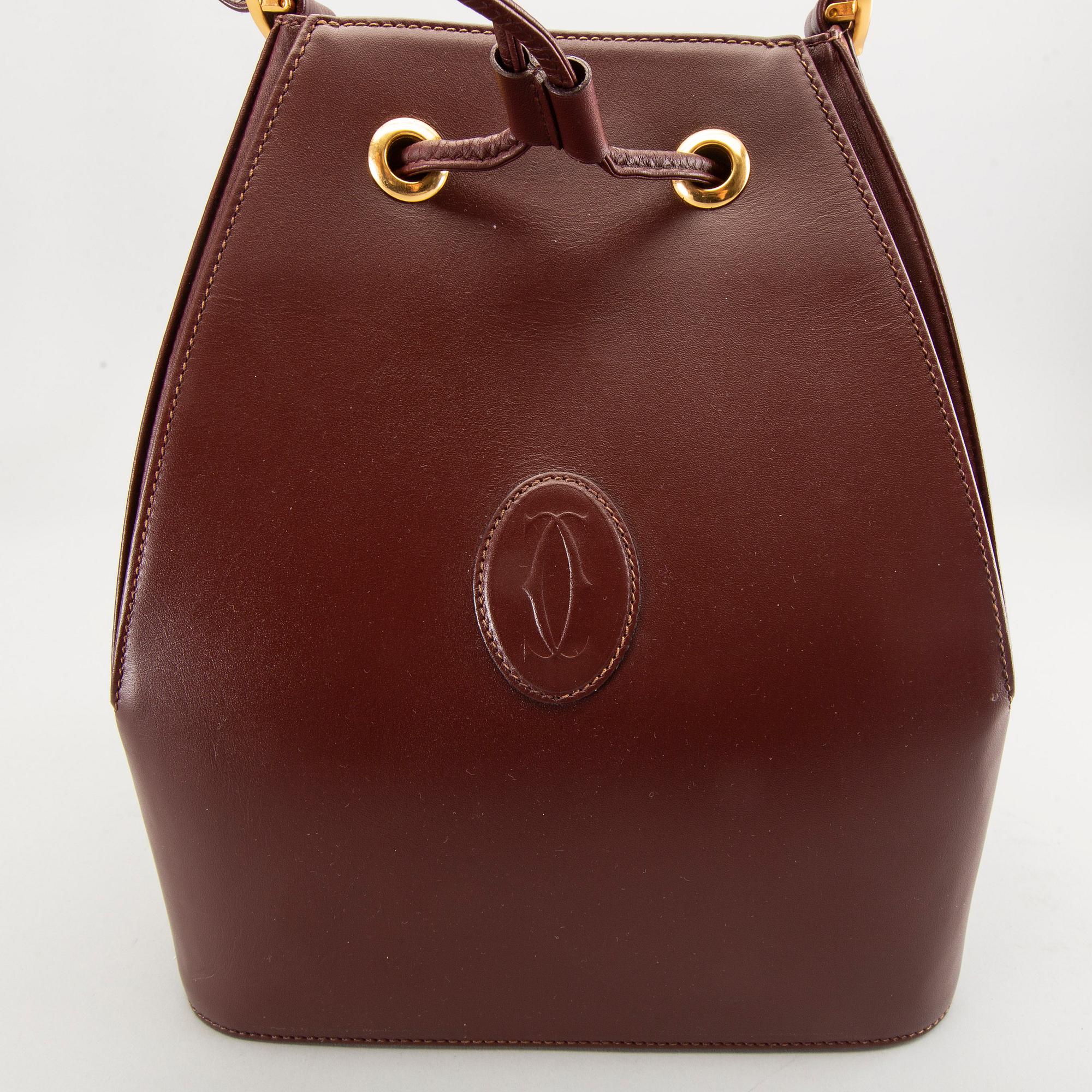 Cartier, Must de Cartier Line Burgundy, väska, 1980-tal.
