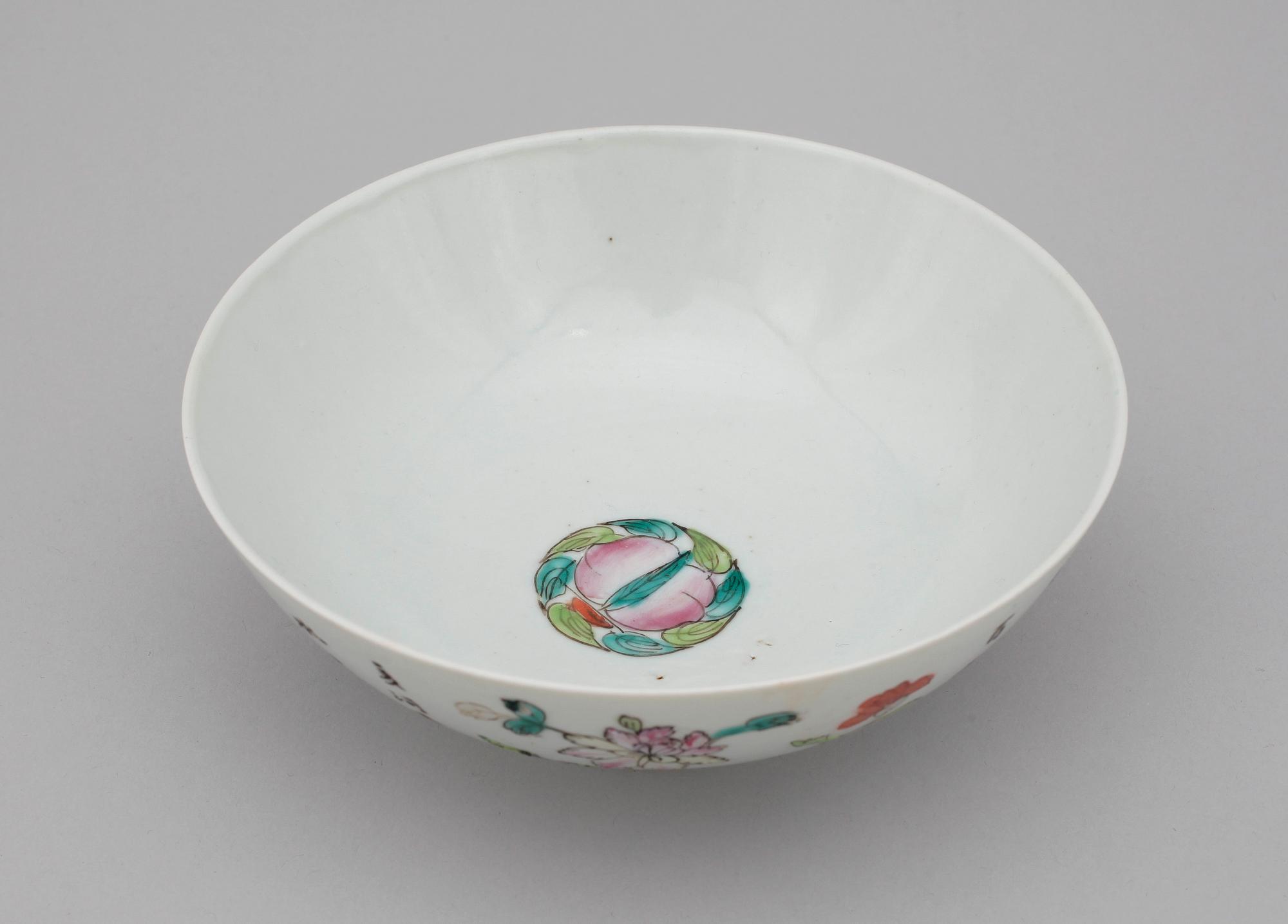 SKÅL, porslin, Kina, sen Qing, 1800/1900-tal.