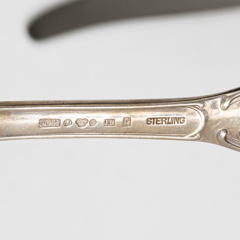 A Swedish silver cutlery set, "Prince Albert", GAB and CG Hallberg, Stockholm and Eskilstuna, 1950s-70s (66 pieces).