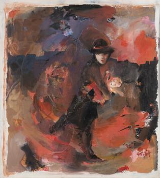 SIRJE PROTSIN-PETERSEN, oil on board, signed and dated -87.