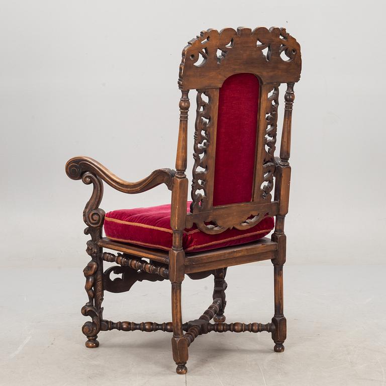 KARMSTOL. Barockstil, 1900-tal.