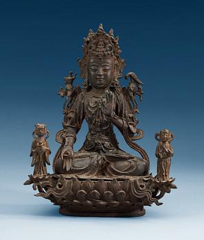1432. A bronze figure of Buddha, Ming dynasty.