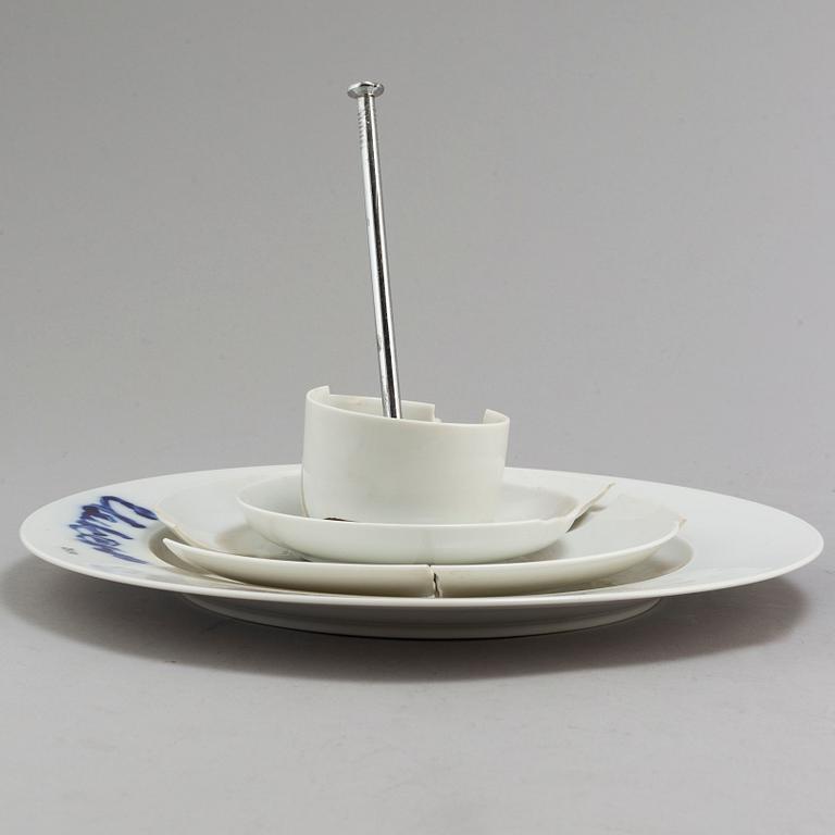 GUNTHER UECKER, a porcelain multiple from Studio-Line, Rosenthal, Germany, signed Uecker and numbered 29/50.