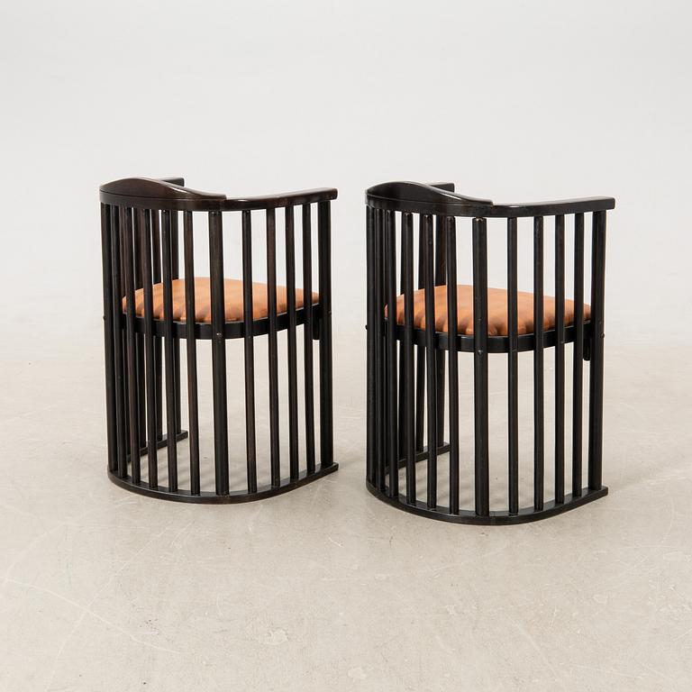 Josef Hoffmann, armchairs a pair attributed to the first half of the 20th century.
