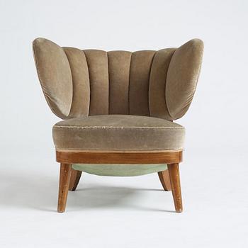 Otto Schulz, a Swedish Modern easy chair, Boet Gothenburg, 1940's.