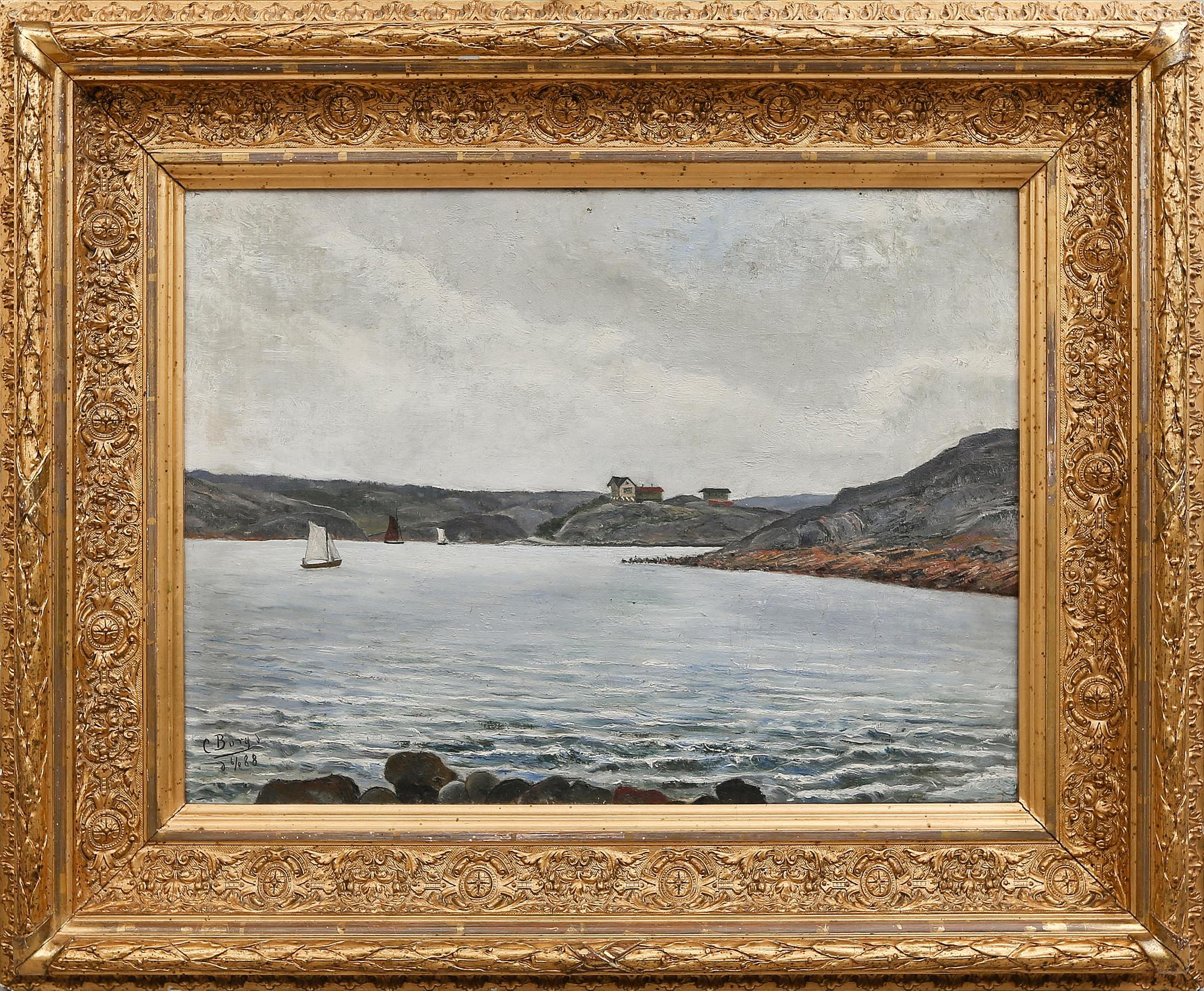 OKÄND KONSTNÄR, olja på duk, signerad Borgs och daterad -88.