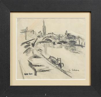 Agnes Cleve · AGNES CLEVE, teckning, stämpelsignerad.
