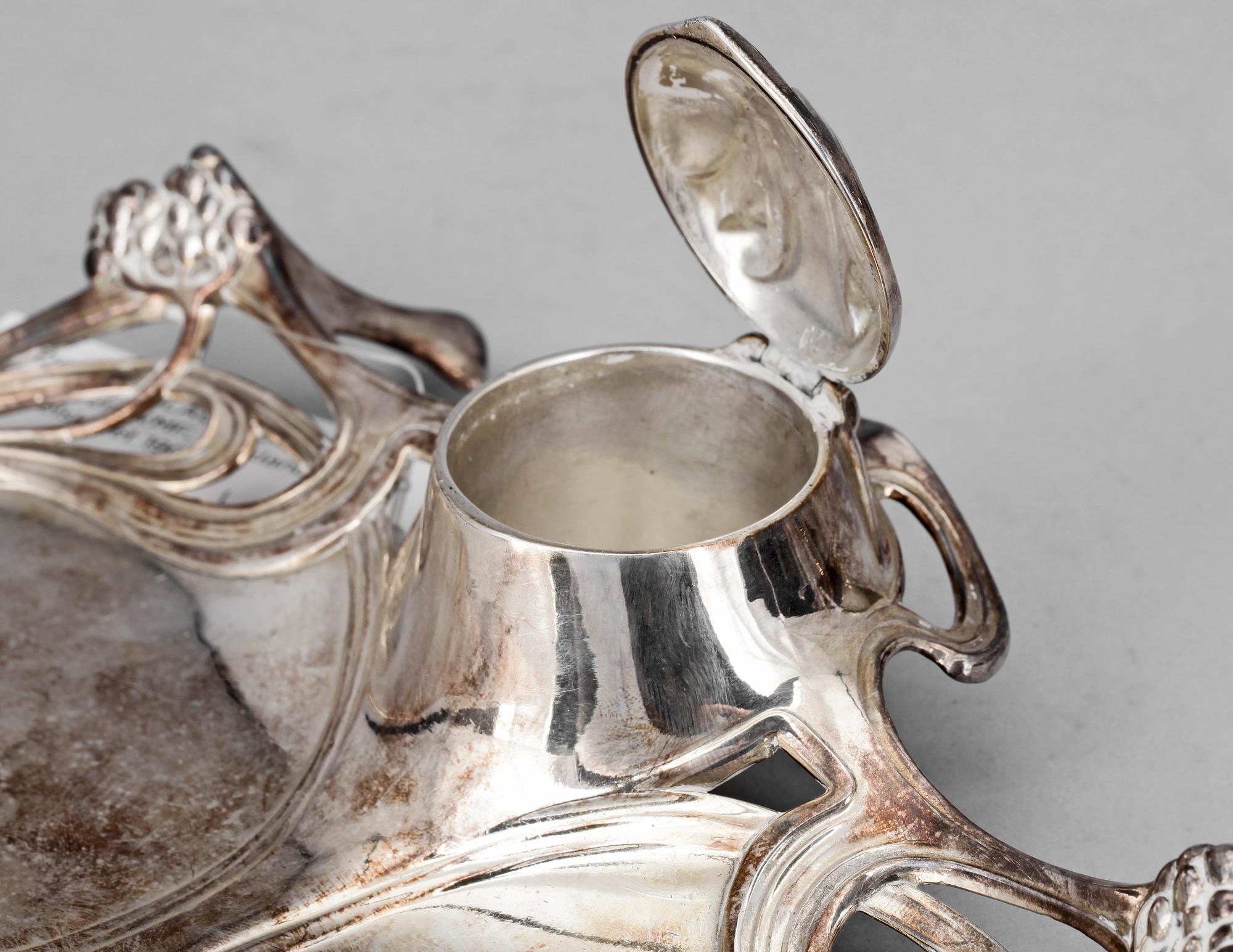 BLÄCKHORNSSTÄLL, nysilver, WMF, Tyskland sekelskiftet 1900.