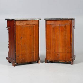 SÄNGBORD/POTTSKÅP, nyrenässans, 1800-talets slut.