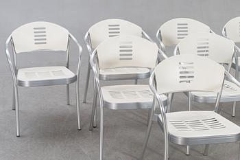 Vico Magistretti, chairs 6 pcs Kartell, Mauna kea alter part of the 20th century.